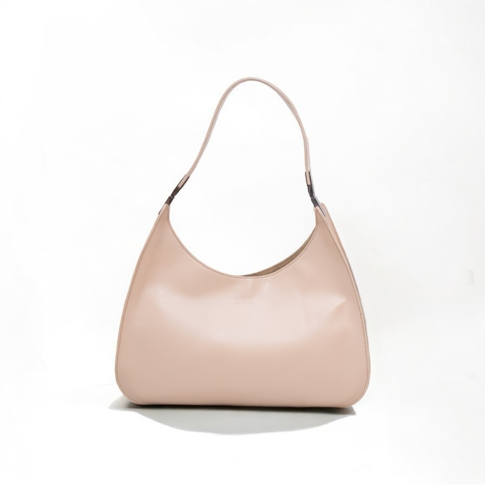 VNTG GUCCI BEIGE VITELLO‎ LEATHER SHOULDER BAG